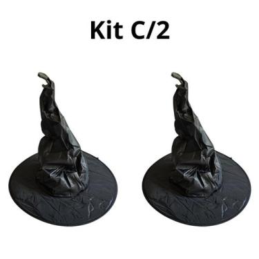 Imagem de Kit C/2 Chapéu de Bruxa Mago Gandalf Retorcido Halloween - generico