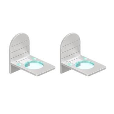 Imagem de Gancho para porta de chuveiro de banheiro em aço inoxidável em formato de S, suporte para porta de vidro, acessórios para toalheiro de chuveiro, B, branco, 2 peças