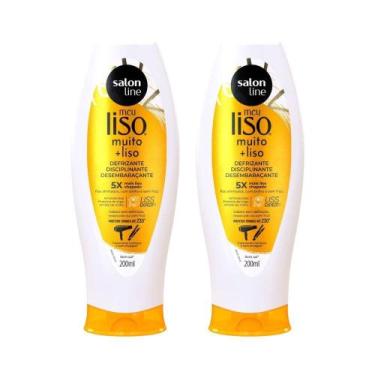 Imagem de Kit Defrizante Protetor Térmico Meu Liso Muito Liso Salon Line 200ml (