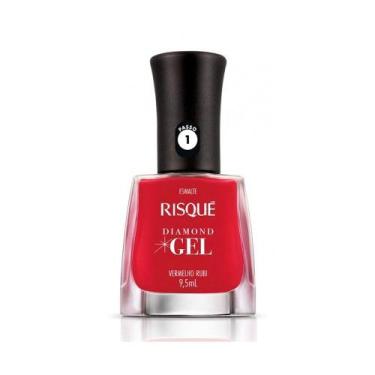 Imagem de Esmalte Risqué Diamond Gel Vermelho Rubi Cremoso 9,5ml - Risque