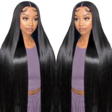 Imagem de Peruca Indono Wear and Go sem cola, cabelo humano preto, 28", densidad