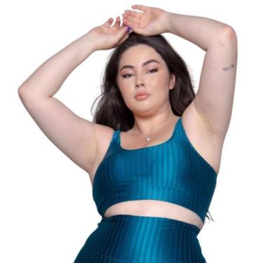 Imagem de Top Fitness Plus Size New Zig 3D Plus Size Bella Fiore Com Bojo Removí