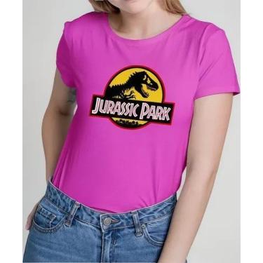 Imagem de Camiseta Camisa Algodão Feminina Masculina Adulto Filme Dinossauro Jur
