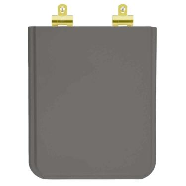 Imagem de Assento Sanitário Poliester Soft Close Square âmbar (cinza Escuro) Para Vaso Incepa Com Ferragem Dourada