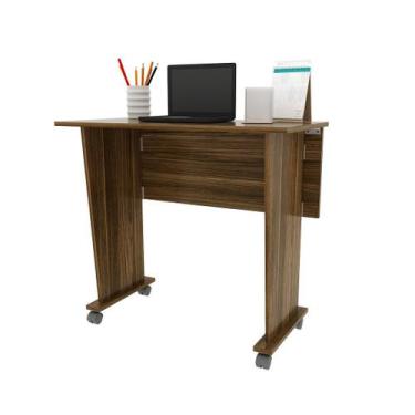 Imagem de Escrivaninha com Rodinhas Dobrável MDP Nogal Tecnomobili