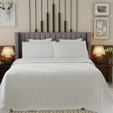 Imagem de Linen Closet Conjunto de lençóis de algodão quadrado estrela Twin GG conjunto de 3 peças