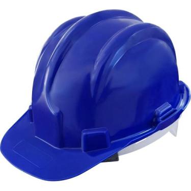 Imagem de Kit Capacete Jugular + Colete Refletivo Ziper Bolso - plastcor