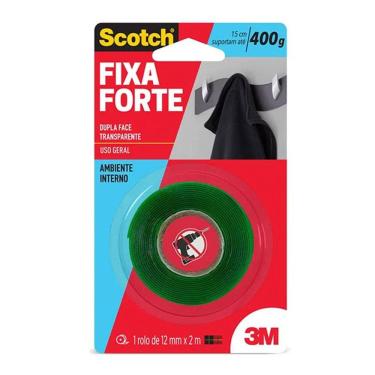 Imagem de Fita dupla face fixa forte transparente 12mmx2m 3M