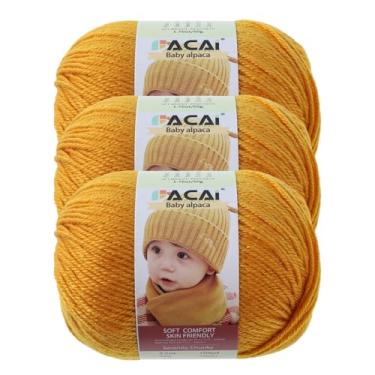 Imagem de Fio macio para bebê, 30% alpaca 70% poliéster, hipoalergênico, lavável, lavável na máquina, lã de bebê, ideal para tricô, crochê, cobertores de bebê, roupas e acessórios para recém-nascidos, 50 g por