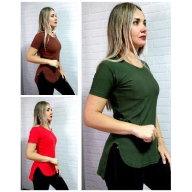 Imagem de Kit com 3 blusas femeninas tapa bumbum academia fitness - MARISLOIRO