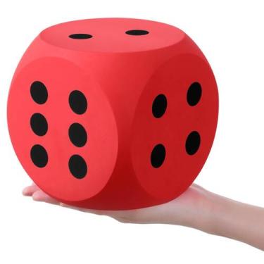 Imagem de Brinquedo educacional Foam Dice Shappy Fun Fulfilled, 15 cm, vermelho,
