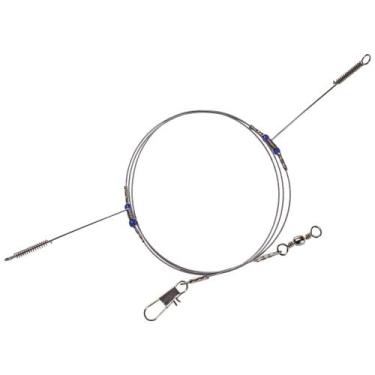 Imagem de Chicote com cabo de aço 20x8 com 2 anzóis - BellaPesca, 10 CARTELAS