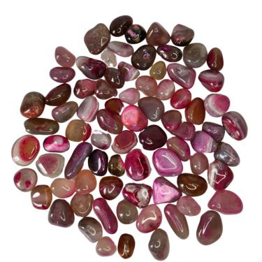 Imagem de Pedra Ágata Rosa 1 a 3 cm Rolada 1 kilo Natural