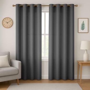 Imagem de Cortina Tecido Oxford Sala Quarto Janela 3,00 X 1,80m Altura (GRAFITE)