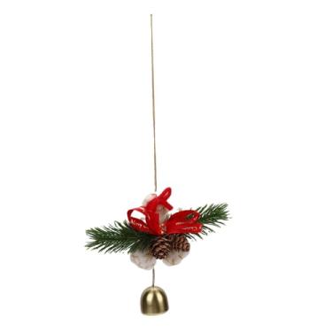 Imagem de Aqur2020 de Guirlanda de Natal, Enfeites de Suspensão de de árvore de Natal Com Pingente de Sino para Guirlanda de árvore de Natal, Decorações de Férias Internas e Externas (Floco de neve de pinha)