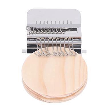 Imagem de YOUTHINK Tear Pequeno Portátil para Tecelagem Mini Ferramenta de Reparo de Máquina de Darning, Suprimentos de Artesanato de Tear Pequeno Portátil para Reparo de Roupas, Tecelagem de Tapeçaria e tricô (Estilo de aço inoxidável)