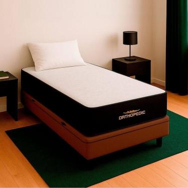 Imagem de Cama Box Solteirão E Colchão Orthopedic D33 V-store Marrom