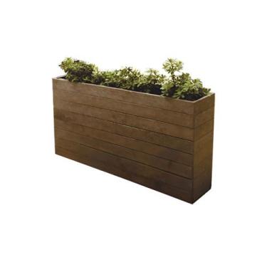 Imagem de Floreira Grande Madeira Plástica Marrom Lanci 150cm Externa