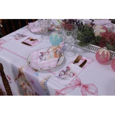 Imagem de Kit 12 Guardanapos Kit 12 Porta Talher Natal Cozinha Mesa Posta Decora