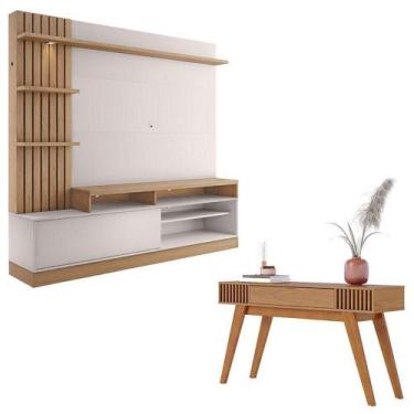 Imagem de Estante Home Theater Maceió Freijó Off White Com Aparador Riviera Frei
