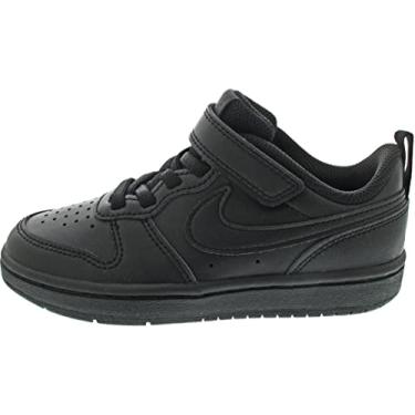 Imagem de Nike Court Borough Low 2 (PSV) Little Kids Comfort Fashion ShoeBq5451-001 Size 11.5 Black/Black/Black