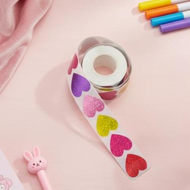Imagem de 1 adesivo de coração de dia dos namorados, selos de amor com glitter para decoração de envelopes, adesivos de amor autoadesivos para incentivos de sala de aula, lembrancinhas de festa e aniversário de