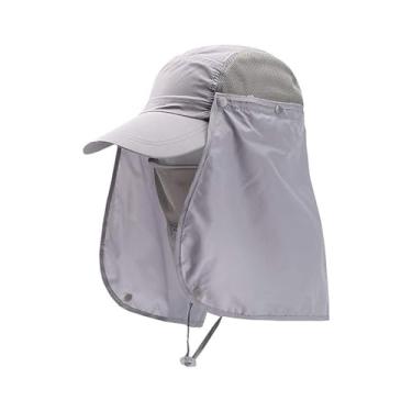 Imagem de Chapéu de pesca ao ar livre UPF50+ Proteção UV Chapéu de sol Boné de beisebol de aba larga com aba de pescoço para mulheres e homens