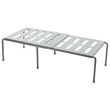 Imagem de Prateleira do armário Prateleira Empilhável Expansível Armário de Cozinha Organizador de Armazenamento Organizador de Armário de Cozinha Organizador para Talheres Tempero