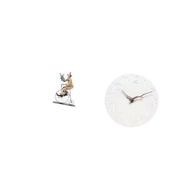 Imagem de Fenteer Estatueta de Palhaço, Escultura Colecionável, Ornamento para Centro de Mesa, Decoração de Sala de Jantar, Presente, Relógio de Parede Silencioso E Fác