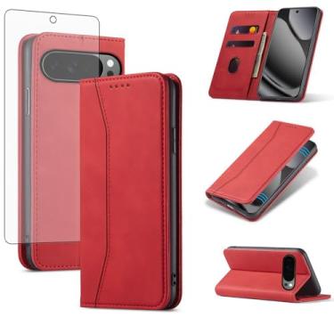 Imagem de Asuwish Capa carteira flip para celular Google Pixel 10 Pro XL com protetor de tela de vidro temperado, fecho magnético, capa fólio, compartimento para cartão de crédito, suporte, acessórios para