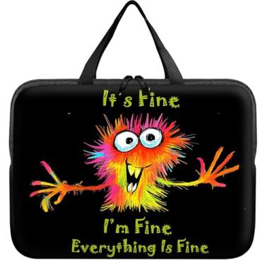 Imagem de Capa universal para tablet de 12 polegadas, bolsa de transporte fina colorida Little Monsters bolsa de viagem para laptop para Surface Pro 9 8 7/Laptop Go 2 3, MacBook Air 11/12