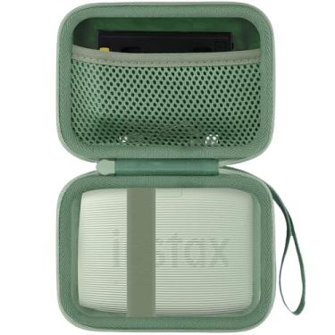 Imagem de Flaxune Estojo rígido de viagem para impressora Fujifilm Instax Mini Link 3/2 Smartphone, capa verde