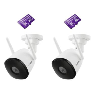 Imagem de 2 Câmeras de Segurança Wi-Fi Full HD IP67 IM5 SC Intelbras + 2 Cartões Micro SD Para CFTV 32GB WD Purple