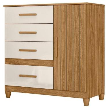 Imagem de Cômoda Sapateira Vênus Freijó Off White Com Pés - Moval