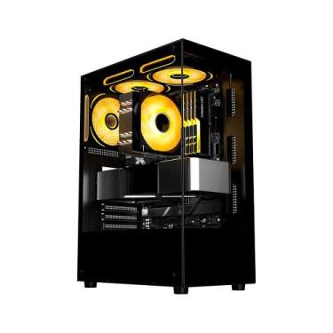 Imagem de Gabinete Gamer Liketec Heydar Dark, Mid Tower, ATX, Lateral e Frontal 