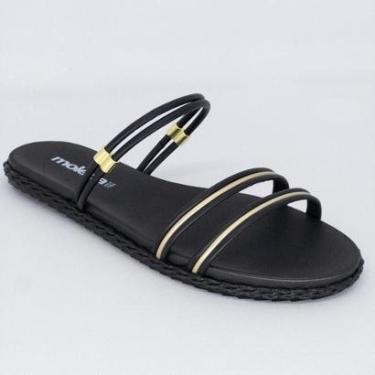 Imagem de Sandalia Rasteira Moleca Feminina Flatform Casual Tiras-Feminino