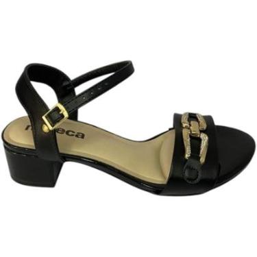 Imagem de Sandália Moleca Tira com Corrente e Salto Baixo Conforto-Feminino