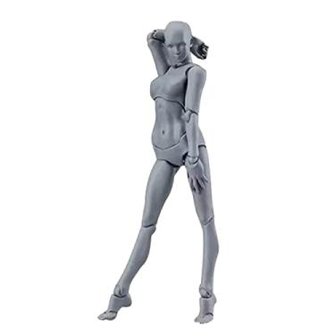 Imagem de AYNEFY Manequim Articulável, Modelo de Arte Em Pvc Com Poses Personalizáveis ​​para Artistas e Prática de Desenho (Cinza #14)