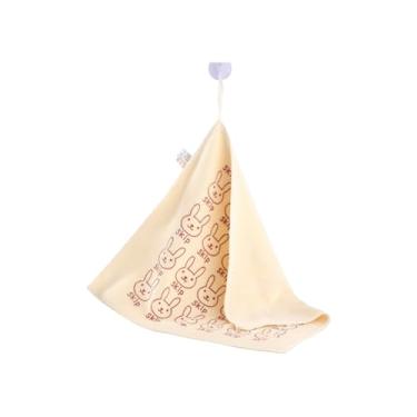 Imagem de 1 pacote de toalhas de banho fofas com estampa de coelho ultra macio absorvente microfibra toalhas de banho de rosto de mão para crianças (bege)