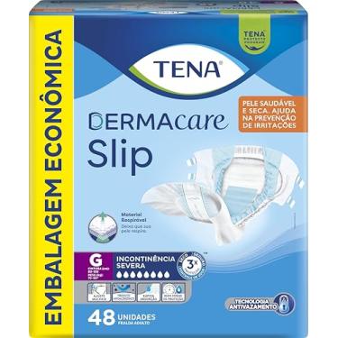 Imagem de Tena Slip Dermacare, Fralda Geriátrica para Incontinência Urinária, G - 48 Unidades
