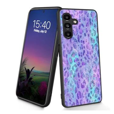Imagem de Bxgolkgd Projetada para Galaxy A17 5G, capa protetora antiderrapante de silicone TPU macio e fino à prova de choque para Samsung Galaxy A17 5G 2025 de 6,7 polegadas - purpurina roxa leopardo