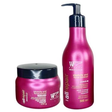 Imagem de Kit Creme de Pentear e Máscara para Cabelos Com Química Progressiva Alisamento Relaxamento All Repair WF 550ml