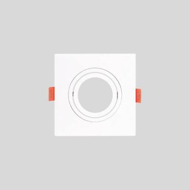 Imagem de Spot de Embutir Quadrado Branco MR16 Dicroica GU10 Direcionável Plano 10cm