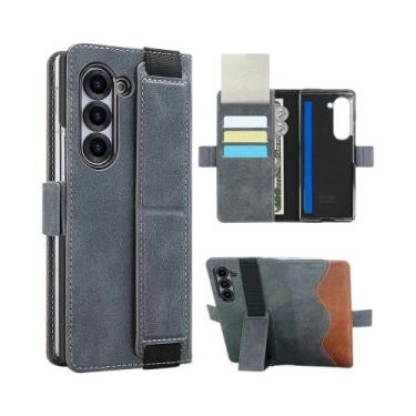 Imagem de Capa Carteira De Couro PU Para Samsung Galaxy Z Fold 7 6 5 Com Suporte