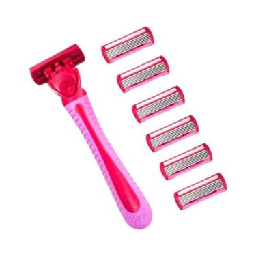 Imagem de Navalha Manual De Segurança Feminina Com 1 Cabo E 3, 6 Ou 18 Lâminas S