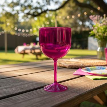Imagem de 6 Taça Gin Cristal Acrílico 450ml Evento Festa Casamento Decoração fim