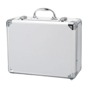 Imagem de IEUDNS Caixa de ferramentas portátil, estojo para ferramentas elétricas, alumínio com inserção de espuma, organizador de peças para oficina, caixa de, Prata, 34.5x27x15cm