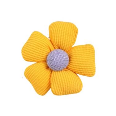 Imagem de Broche de flor de girassol laranja para mulheres doce vintage grande pétala de segurança grampos de cabelo florais grampo de cabelo broche broche acessórios de xaile, Large, Metal, Algodão