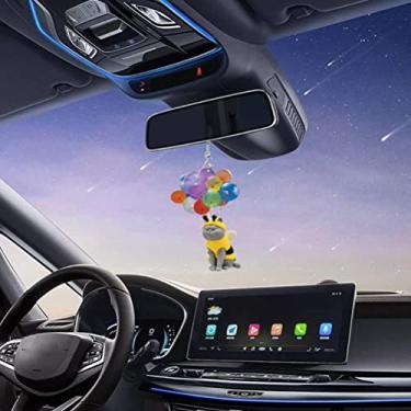 Imagem de KIMISS Balão Colorido Gato Carro Pendurado Ornamentos Interior Pingente de Carro Decoração para Espelho Retrovisor Porta do Pátio (Cachorro voador)