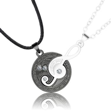 Imagem de Colar de notas musicais para mulheres, joias modernas, pingente minimalista, presente para melhor amiga, aniversário, dia dos namorados, casal, joias modernas, acessório de amizade, presentes de Natal